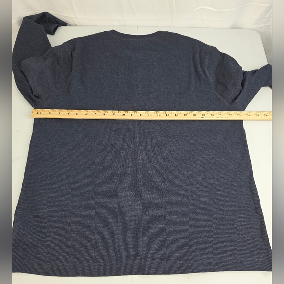Old Navy Men's Blue Henley Thermal Shirt Long Sleeve Size XL CE2129 - Picture 5 of 8